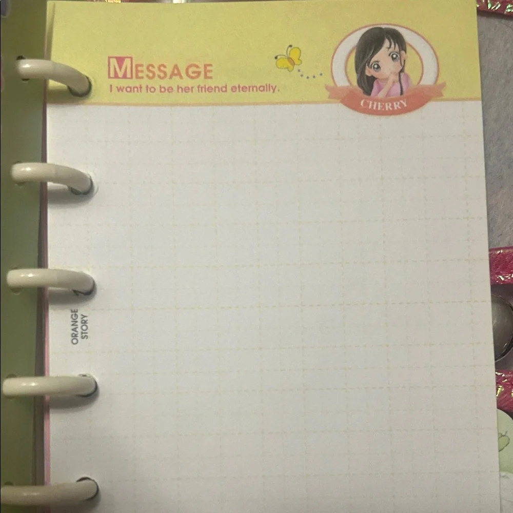 Lovely white orange story planner firm price